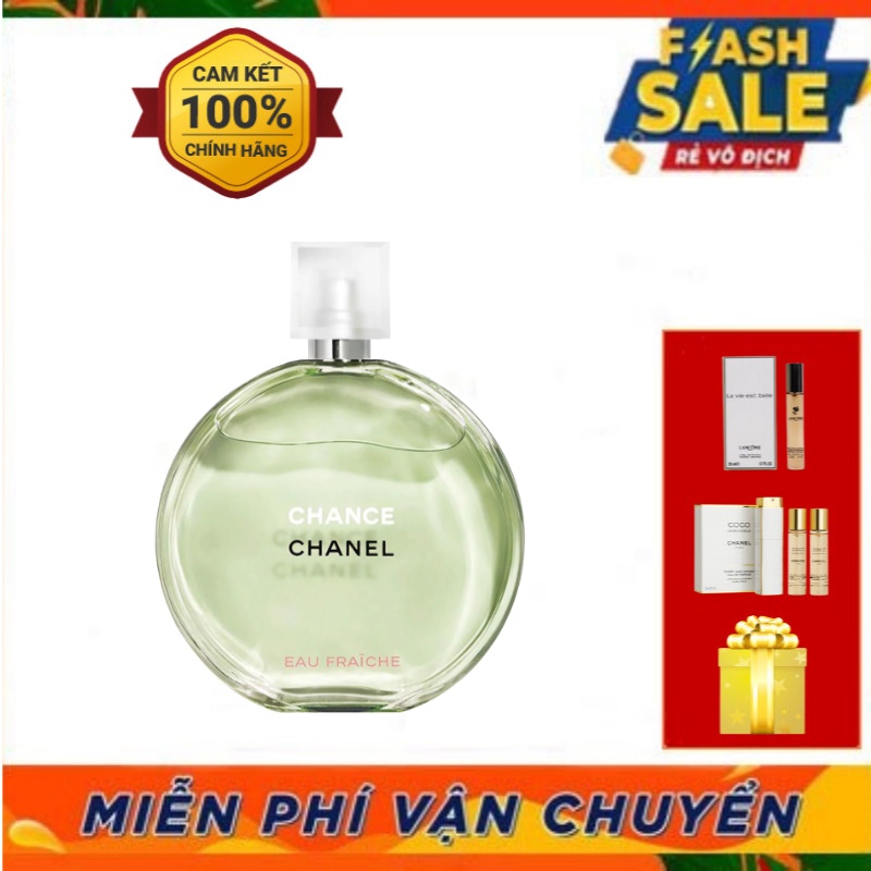 Nước hoa nữ Chanel Chance Eau Fraiche EDT 100ml, Nước Hoa Chính Hãng Thơm Lâu Chanel 8h, Hương Thơm Hoa Cỏ Thanh Mát