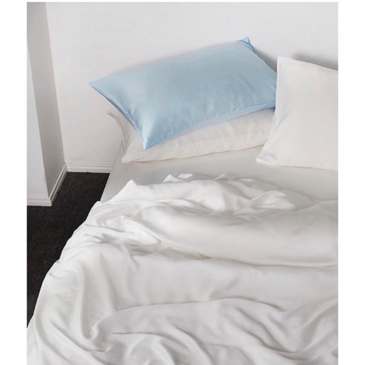 Vỏ gối lụa tencel trơn 60s LAMIDO trơn nhiều màu kích thước 50*70cm