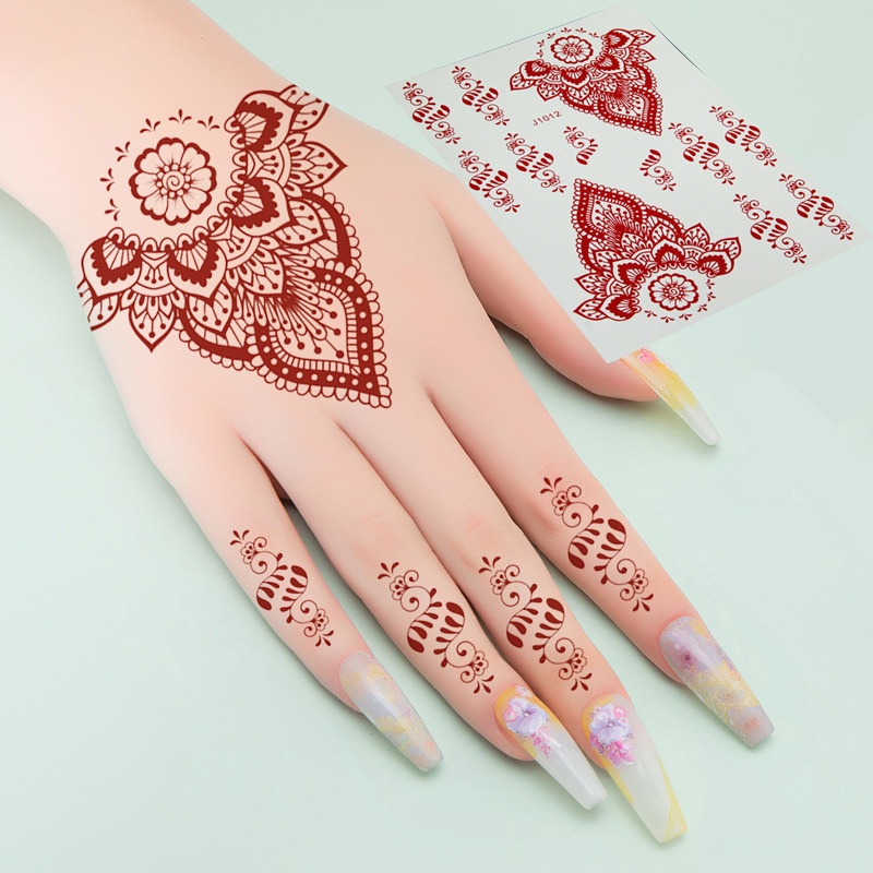 Hình Xăm Dán Tạm Thời Henna Kiểu Ấn Độ Độc Đáo Cho Nữ