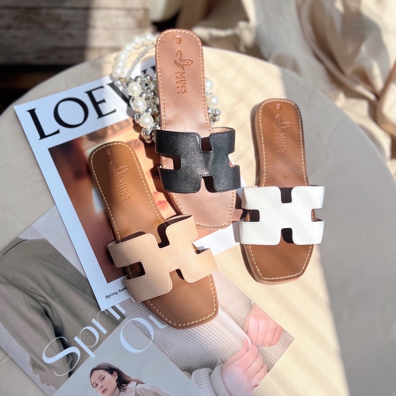 Min's Shoes - Dép Lê Chữ H Da Mềm Cao Cấp S413
