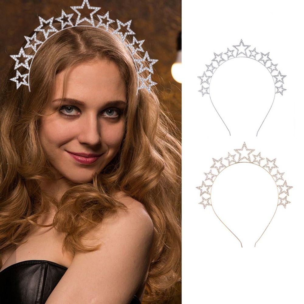 MXGOODS Băng Đô Hợp Kim Hình Chuông Giáng Sinh Đính Đá Thời Trang