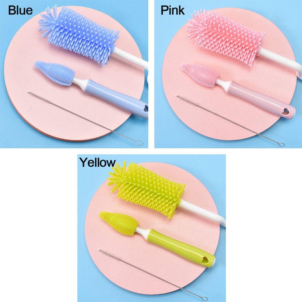 Bàn Chải Vệ Sinh Núm Vú Giả Bằng Silicone Xoay 360 Độ Tiện Dụng
