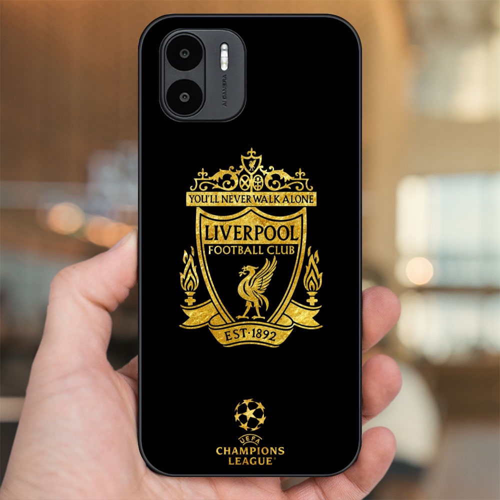 Ốp lưng Xiaomi Redmi A1 viền đen in hình Liverpool FC