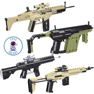 Đồ Chơi Lắp Ráp PUBG Mô Hình Scar / MK14 / M416 / Vector Trong Game CSGO Cảnh Sát Quân Đội