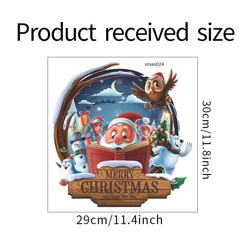 Miếng Dán Trang Trí Cửa Kính Họa Tiết Giáng Sinh Độc Đáo