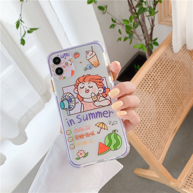 Ốp iphone - Ốp lưng Summer and sweet trong 4 góc 6s/6splus/7/8/7plus/8plus/x/xs/xsmax/11/11promax - Sale Sốc V2-4