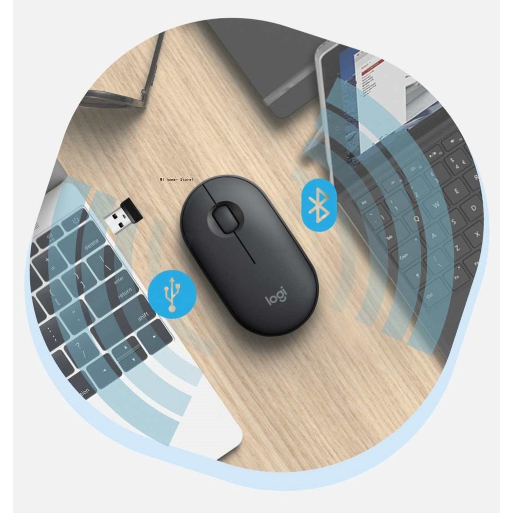 Chuột Bluetooth Không Dây Logitech M350 1000DPI 2.4GHz KèM Phụ KiệN