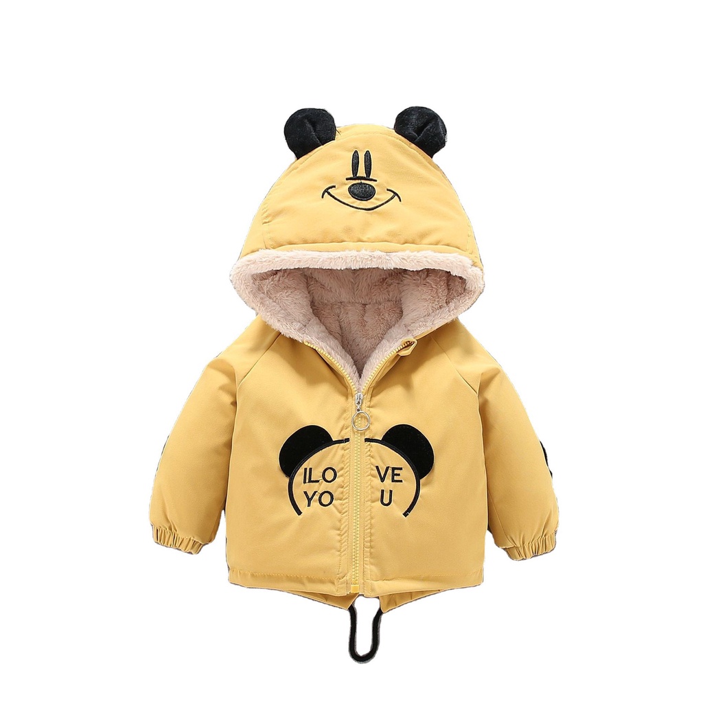 Áo Khoác Gấu Lót Lông SUMO KID Cực Ấm Cho Bé Từ 10-25Kg
