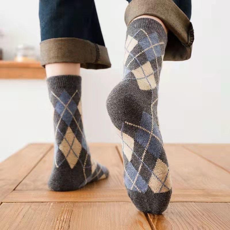 Tất cổ cao nam nữ vớ quả trám cổ cao len dày kháng khuẩn thời trang hàn quốc giá rẻ MRSOCKS VC060