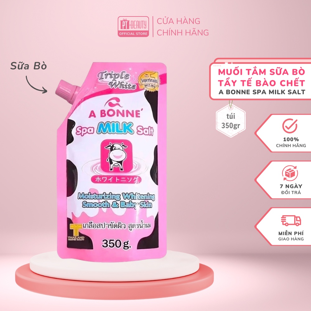 Muối tắm sữa bò tẩy tế bào chết A Bonne Spa Milk Salt Thái Lan 350 gam