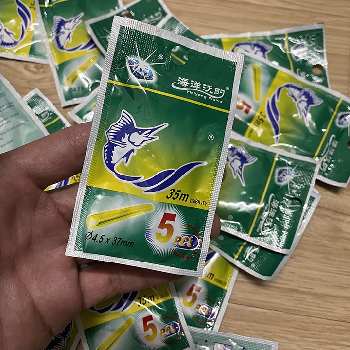 Phao sáng câu cá, câu đêm, phao bẻ gói 5 cái