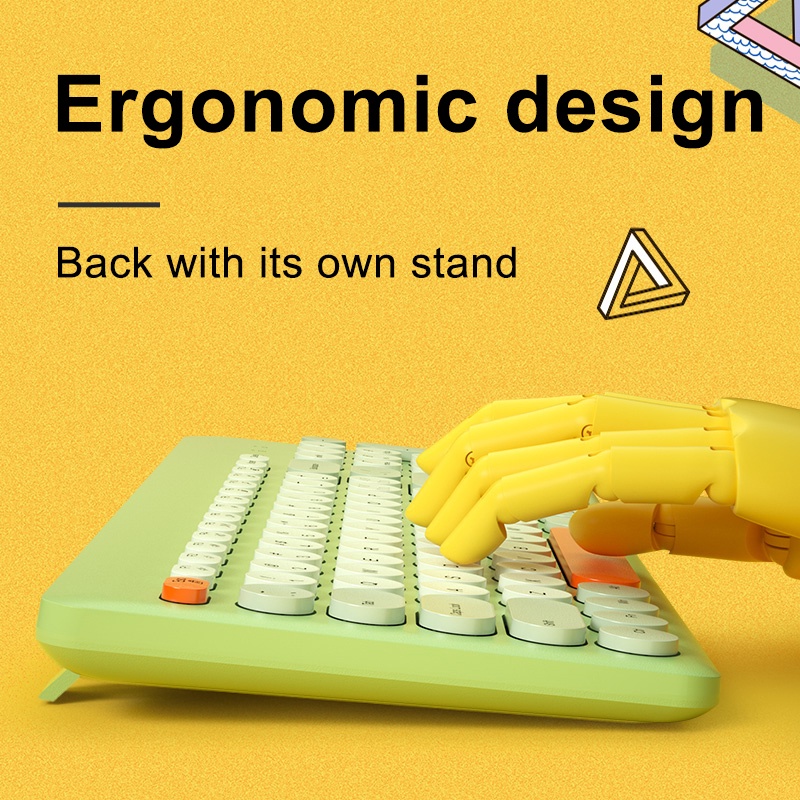 Bàn Phím Không Dây 2.4G 95 Phím Nhiều Màu Sắc Dùng Để Chơi Game