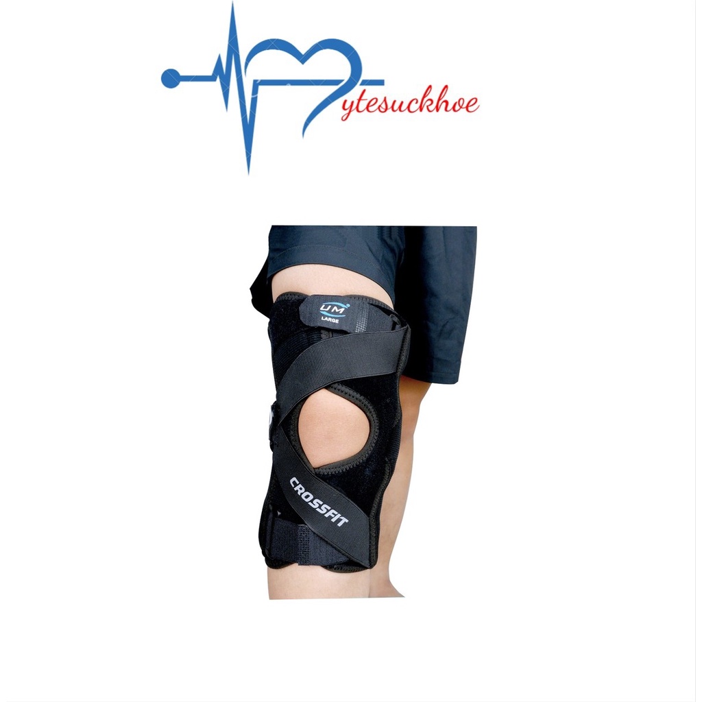 Bó gối đai dán chéo 1 nẹp United Medicare (F17)