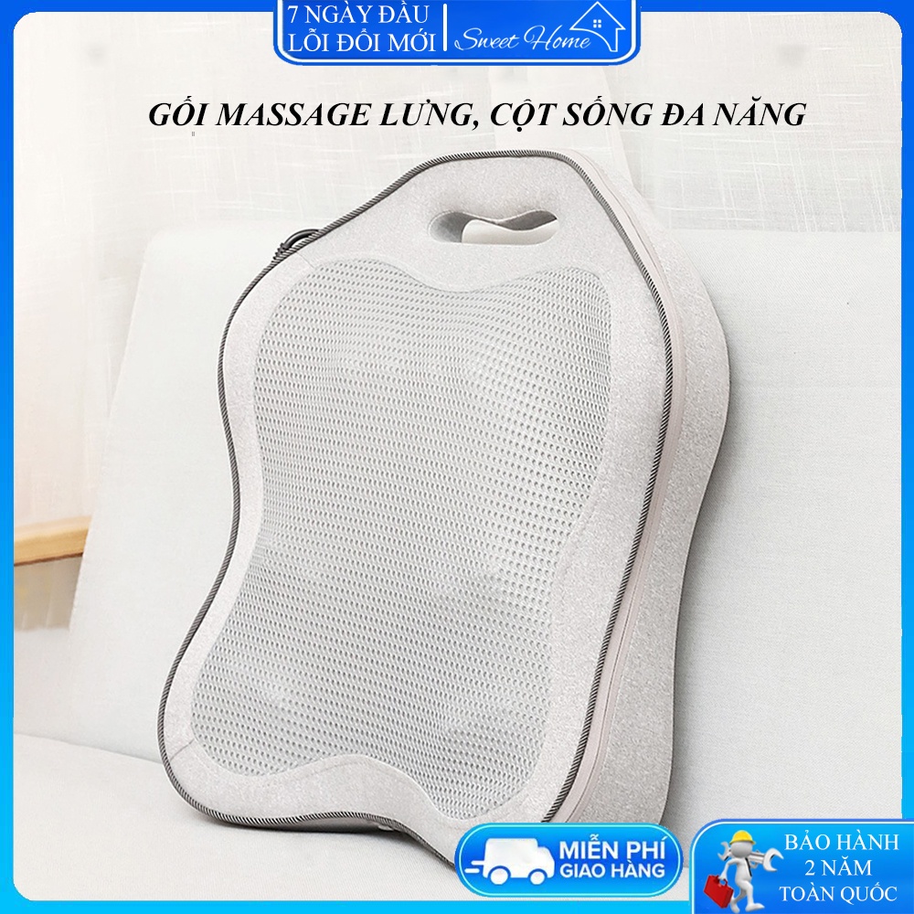 Máy massage hồng ngoại 16 bi cổ vai gáy, máy massage toàn thân đa năng hỗ trợ trị liệu, máy massage con lăn đảo chiều.