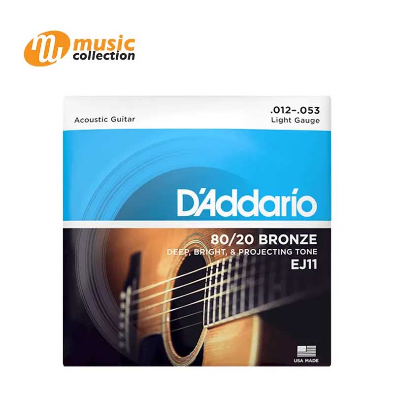 Dây đàn Guitar Acoustic D 'ADDARIO EJ11 80 / 20 BRONZE 012-053