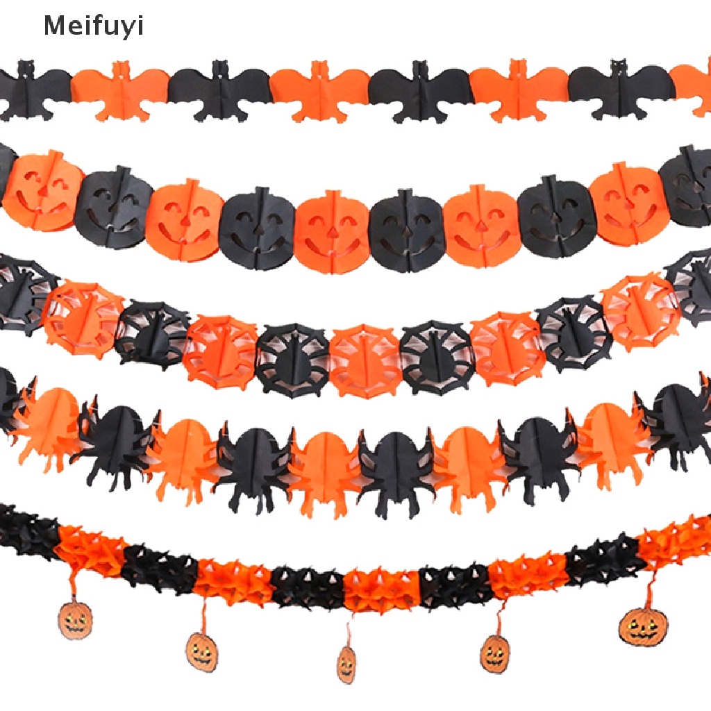 Dây Treo Trang Trí Halloween Dài 3M Hình Dơi Bí Ngô Ma Nhện