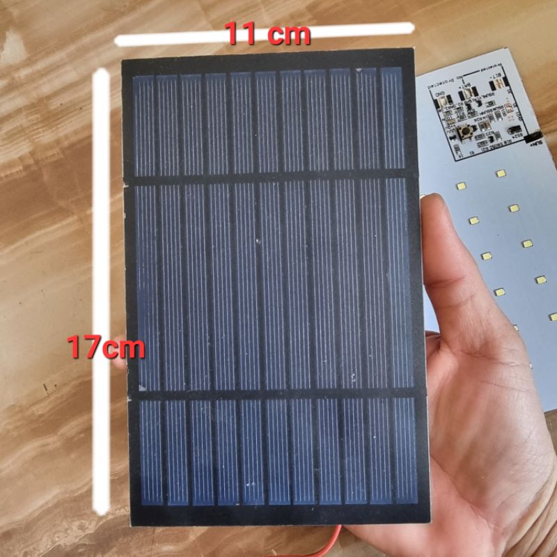 PIN MẶT TRỜI 5V 200mA + đèn led liền tấm pin tự động bật tắt điện