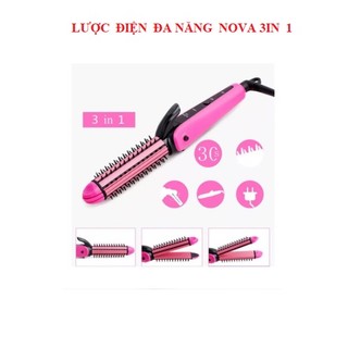 Máy Uốn Duỗi Bấm Tạo Kiểu Tóc 3in1 Model Nova 8890 làm xoăn, làm phồng, uốn cụp, là thẳng, là cụp, dập xù
