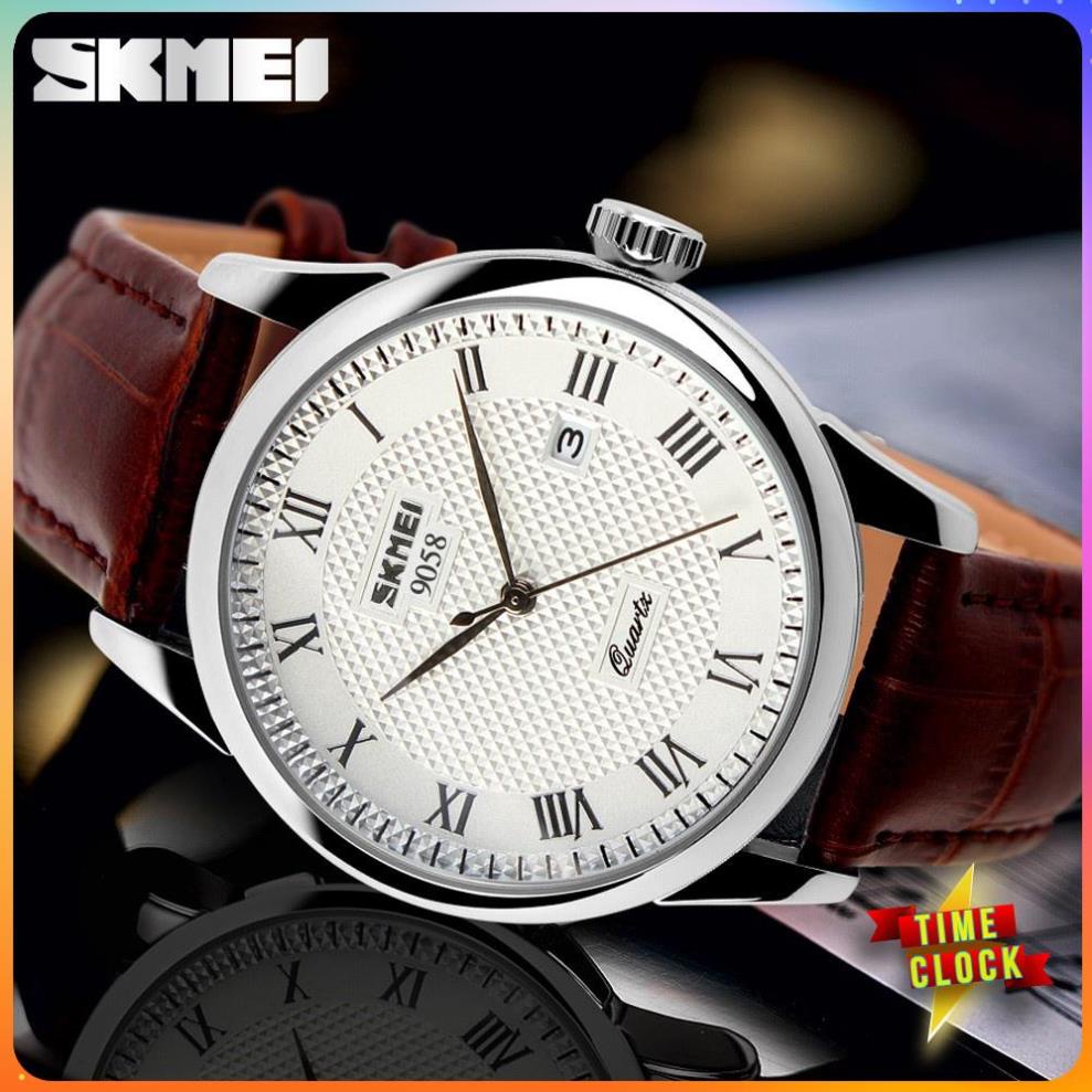 Đồng hồ nữ dây da SKMIE,Doanh nhân Đồng hồ thạch anh Thời trang mới Dây da không thấm nướC,BH 12 tháng