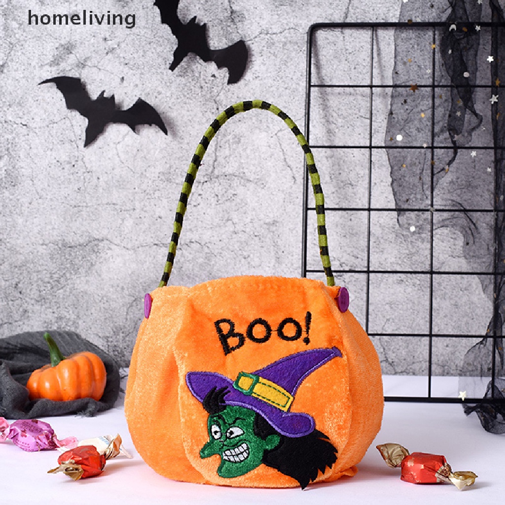 Túi Đựng Kẹo Halloween 2022 Hình Bí Ngô Phù Thủy Mèo Đen