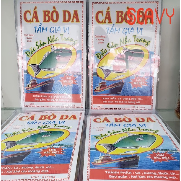 Cá bò da khô tẩm gia vị loại ngon hình ovan dẻo mềm, gói 500 gram - Seavy