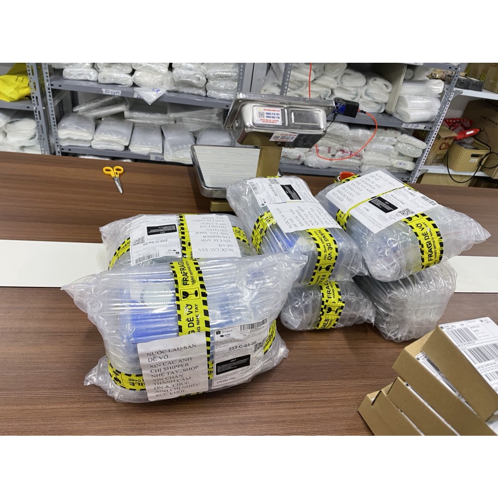 1 cây băng dính trắng, băng dính dễ vỡ (6 cuộn) đóng gói hàng hóa tiện lợi