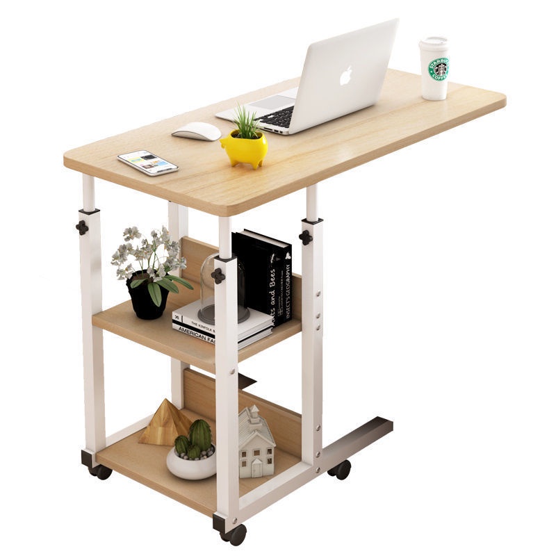 Bàn Học Bàn Làm Việc Thông Minh Có Giá Sách Có Bánh Xe Di Động Nâng Hạ Chiều Cao Dễ Dàng