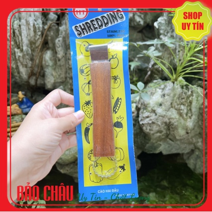 Nạo dừa 2 đầu bằng thép không gỉ cán gỗ cao cấp - tiện lợi