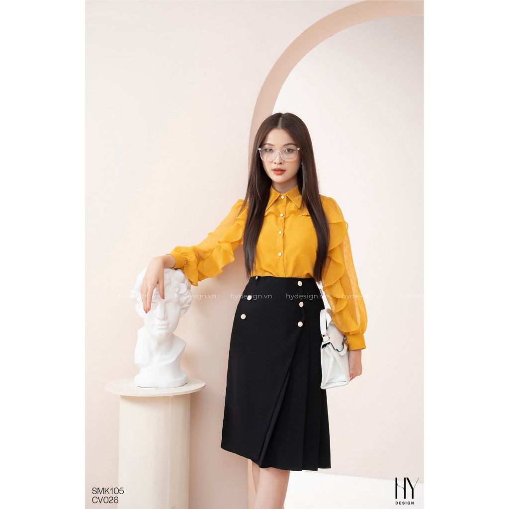 Áo sơ mi bèo tay cách điệu cao cấp - SMK1051
