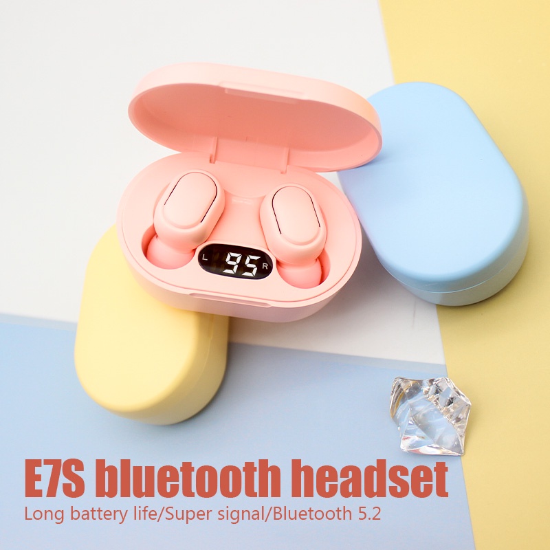 Tai nghe Bluetooth Fone không dây TWS E7S Tai nghe chơi game thể thao âm thanh nổi Tai nghe nhét tai nghe có mic Khử tiế