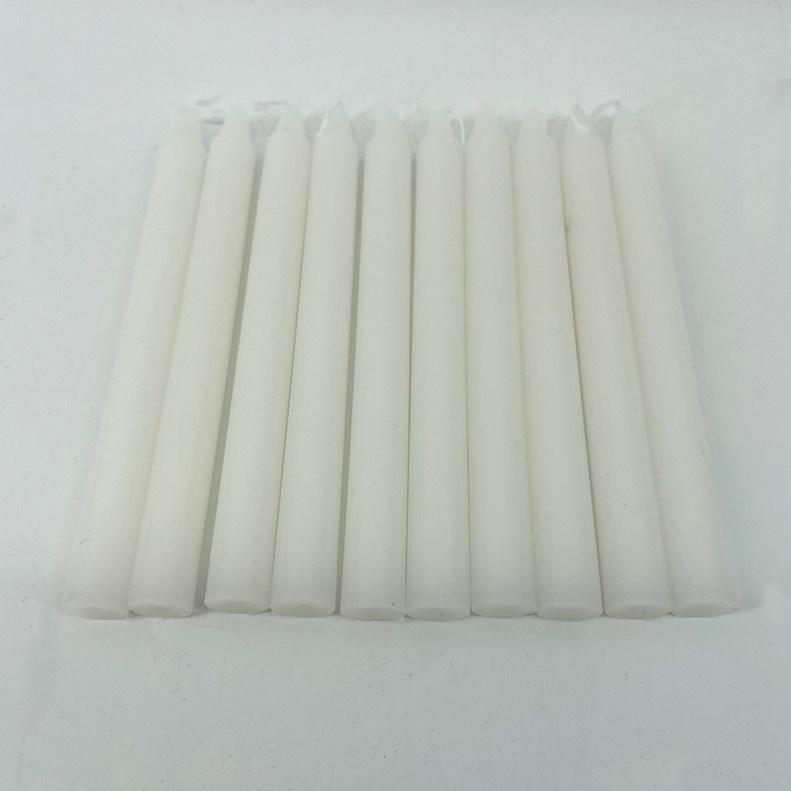 Set 1 Hộp 10 Cây Nến Taper Trắng Dài 15cm