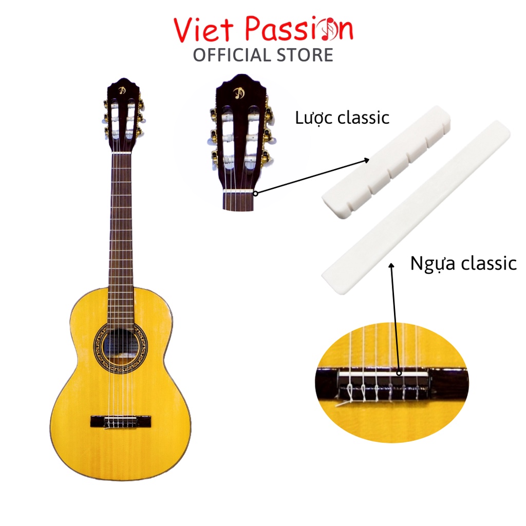 Lược và Ngựa đàn guitar acoustic, classic chất liệu nhựa và xương bò Viet Passion HCM