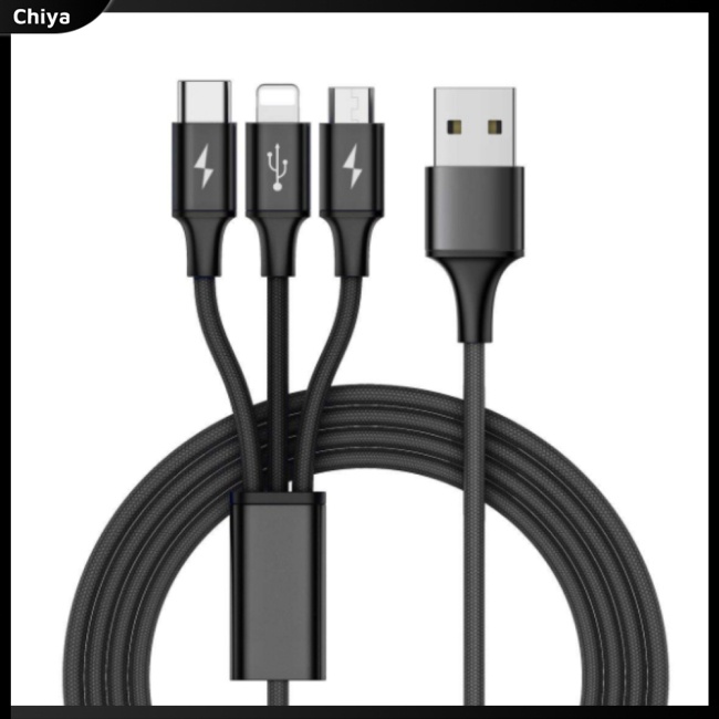 Cáp Sạc Nhanh USB 3 Trong 1 Đa Năng Cho Điện Thoại