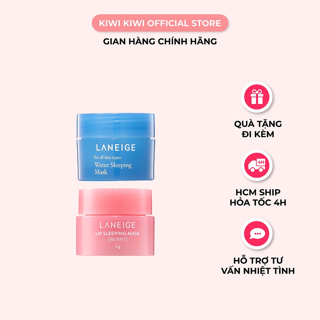 Mặt Nạ Môi Laneige Dạng Nạ Ngủ Cho Môi Lip Sleeping Mask và Mask Ngủ Cho Da Mặt size mini