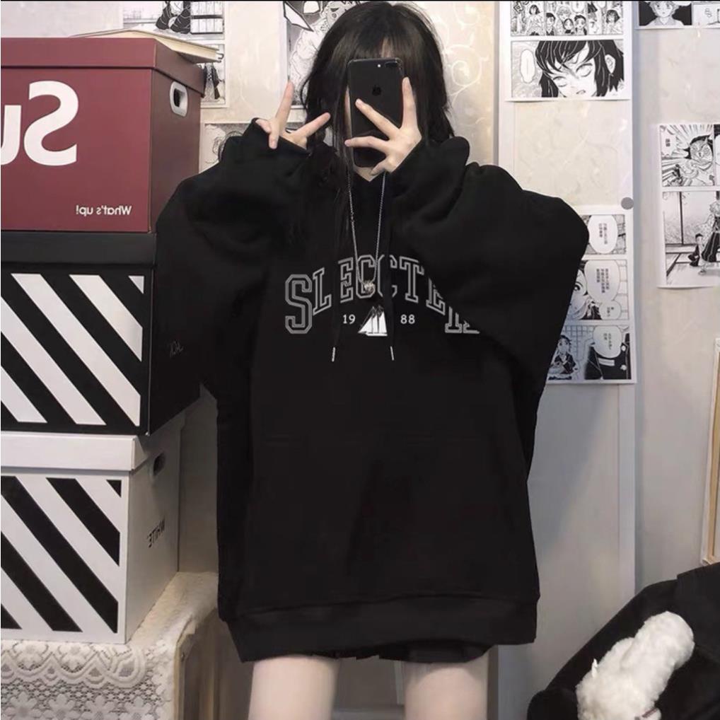 Áo Hoodie SLEC 1988 siêu hot,chất nỉ ngoại form thụng cánh dơi trùm mông hàng mũ 2 lớp to đẹp