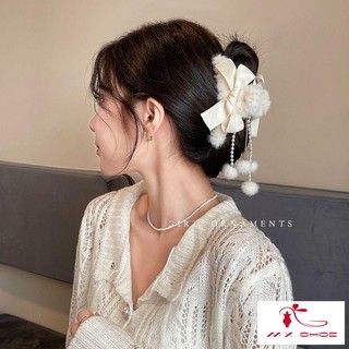 [Miễn Phí Không Bán] Kẹp Tóc Kẹp Cá Mập Phủ Lông Thời Trang Thu Đông