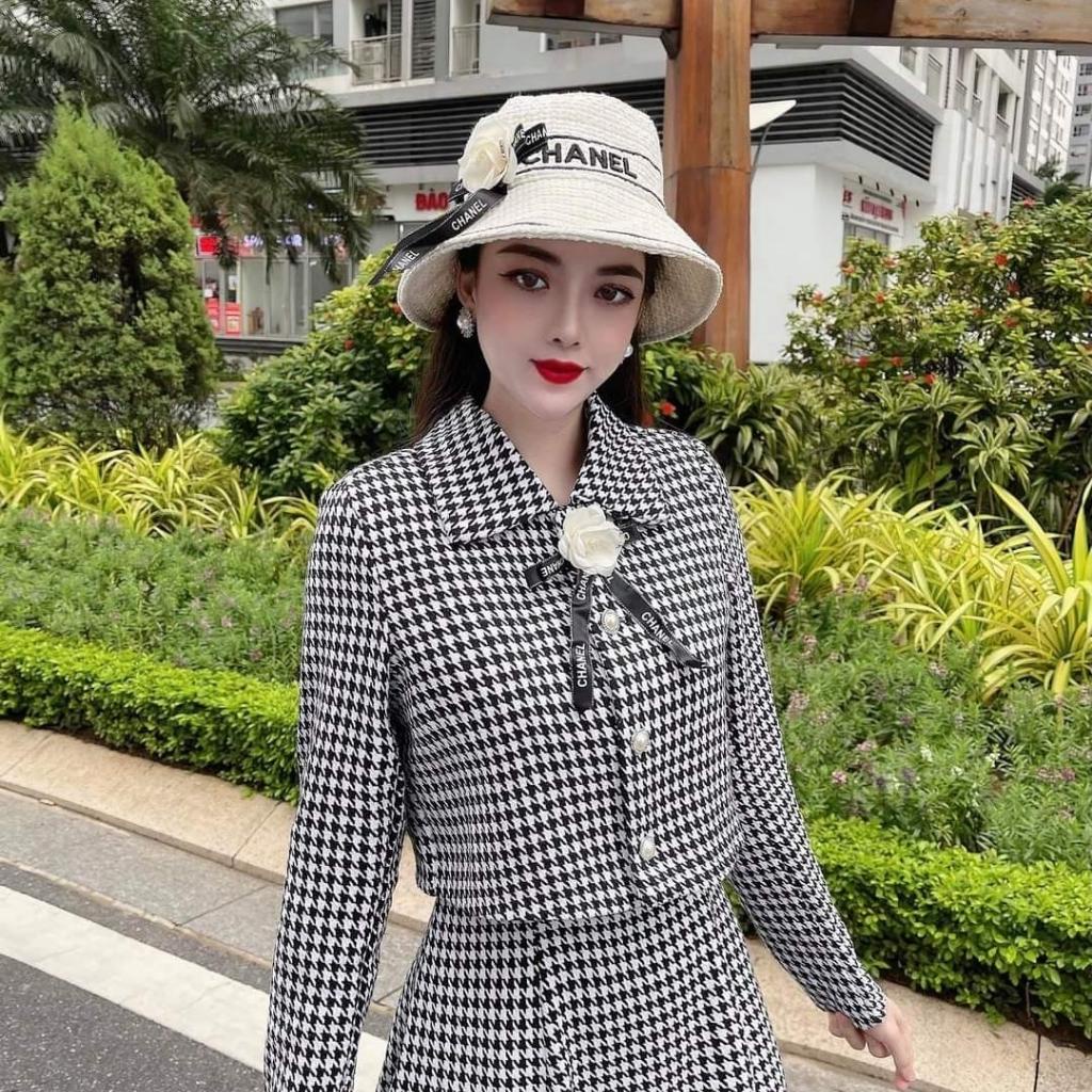 Sét đầm caro nữ 2 dây from dài dáng xòe sang chảnh kèm áo khoác ngoài, hàng thiết kế