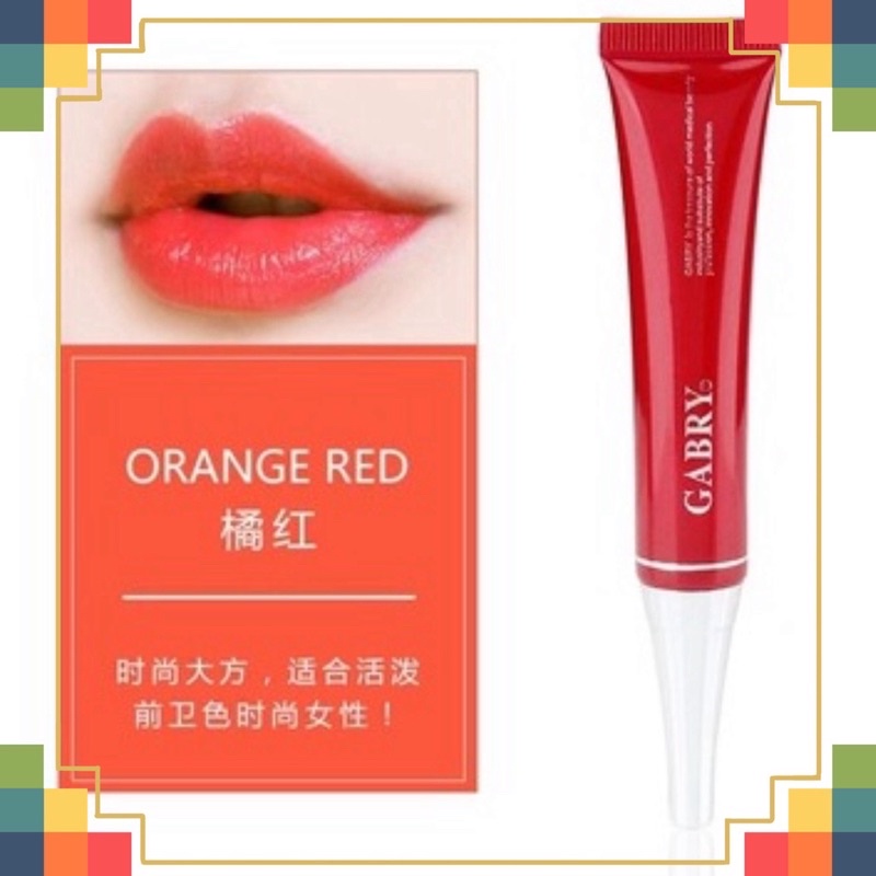 Son Dưỡng môi kích màu gabry tuýp 18g( màu đỏ cam số 2)