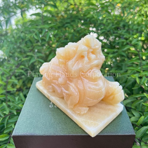 Tượng Tỳ Hưu Mini 10cm Kèm Đế - Đá Ngọc Hoàng Long | Tỳ Hưu Tài Lộc | Đá Phong Thuỷ