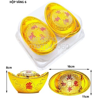 Hộp 2 thỏi vàng  size 12cm-15cm trưng thần tài thổ địa