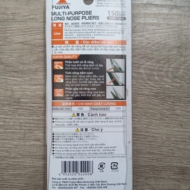 Kìm nhọn đa năng FUJIYA AMR-150S KK