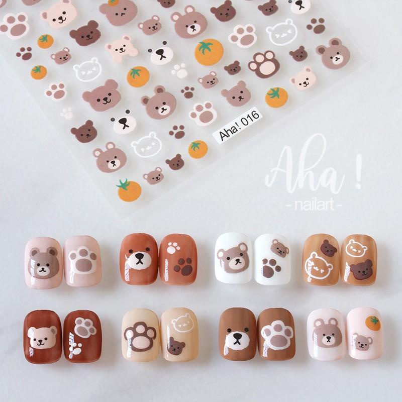 Sticker 3D Bé Gấu Nâu Cà Chua Hình Dán Móng Tay Đáng Yêu Aha! 16