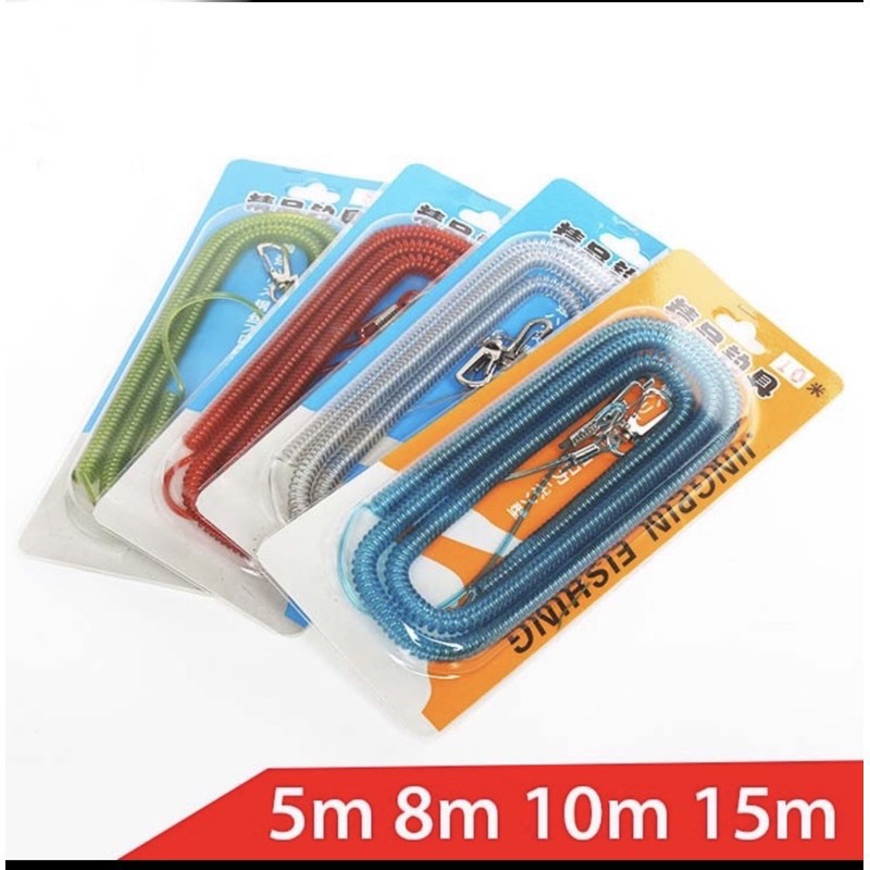 Dây Bảo Hiểm Lò Xo Dùng Cho Cần Câu Tay, câu đài loại 8m, 10m
