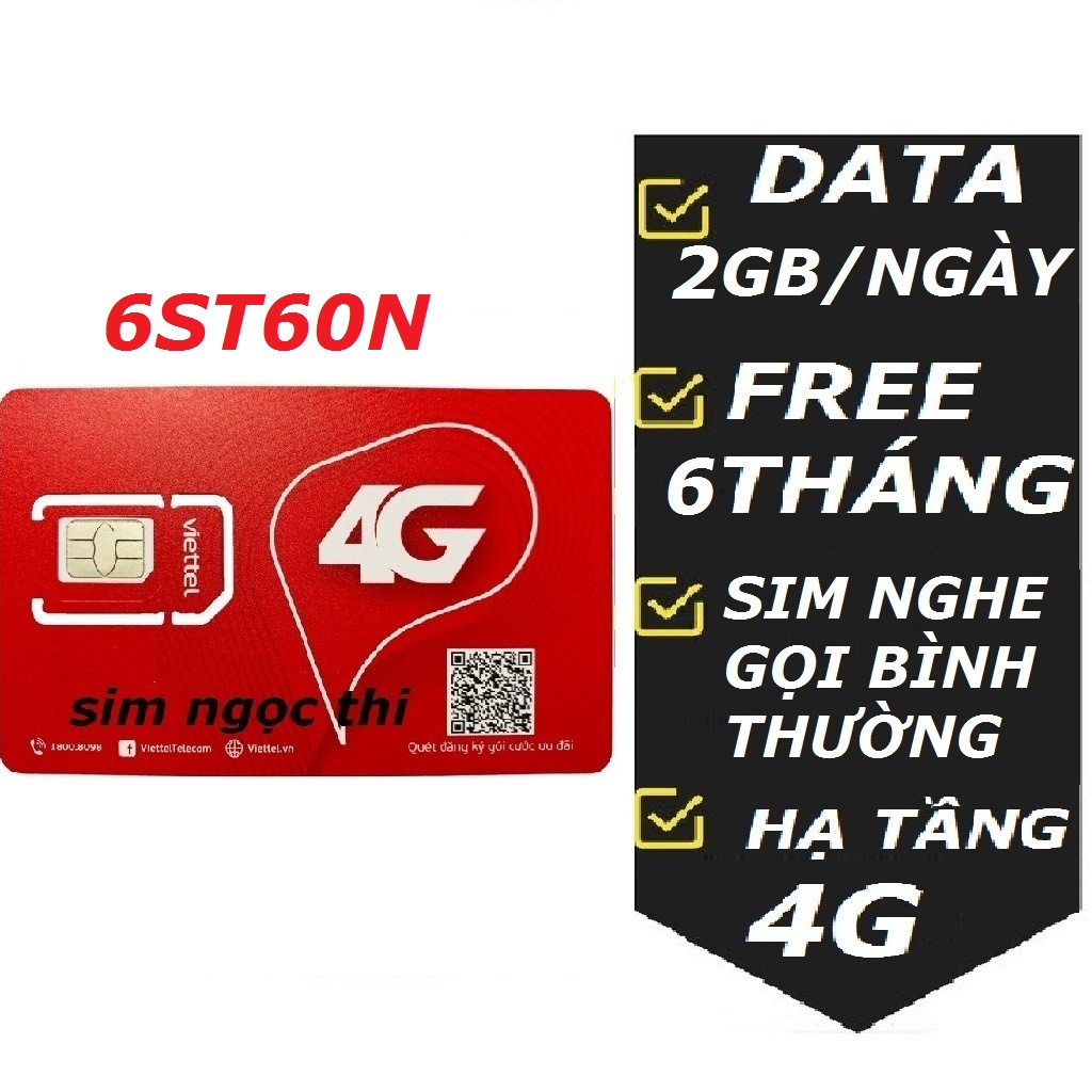 Sim 4G 1 Năm Sim Viettel V120N /V90 Tặng 120GB /Tháng Gọi Miễn Phí _ĐẸP