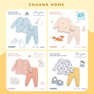 Bộ quần áo dài tay cúc giữa thu đông cho bé sơ sinh Chaang Northern