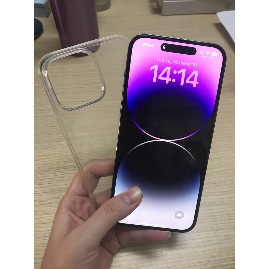 Ốp lưng dẻo silicon trong suốt WIWU TPU Case cho 14 Pro Max 14 Pro, 14 max... chính hãng, chống sốc, chống bẩn