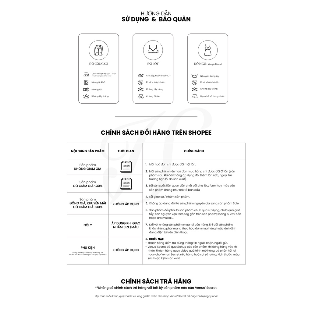 Áo choàng ngủ Venus' Secret lụa satin cao cấp kiểu dáng Kimono voan in logo tinh tế | BigBuy360 - bigbuy360.vn