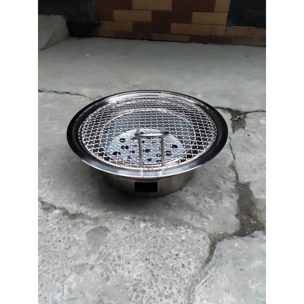 Bếp nướng than hoa âm bàn DK- Vỉ inox