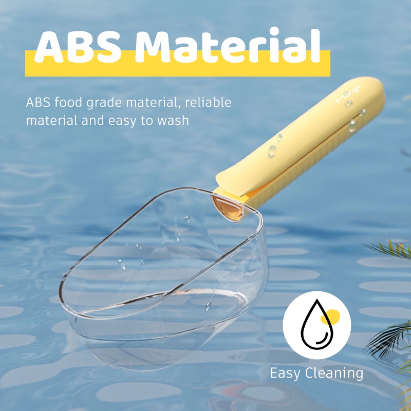 HamshMoc Muỗng Đo Lường Thức Ăn Cho Mèo Thiết Kế Cong Tay Cầm Dài Đa Năng Dễ Vệ Sinh