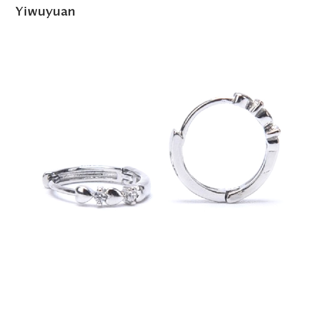 < Yiwuyuan > Khuyên Tai Bạc 925 Hình Trái Tim Đốt Cháy Mỡ Thừa Giảm Cân